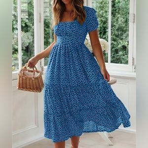 Beautiful “peacock blue” ladies dress size Small